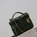 Saint Laurent 819285 GABY Mini Chain Cosmetic Bag - Dark Green Quilted Leather with Detachable Strap #B59504