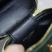 Saint Laurent 819285 GABY Mini Chain Cosmetic Bag - Dark Green Quilted Leather with Detachable Strap #B59504