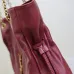 Saint Laurent 833948 Jamie 4.3 Large POCHON Bucket Bag - Burgundy Lambskin with Chain Strap #B59503