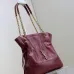 Saint Laurent 833948 Jamie 4.3 Large POCHON Bucket Bag - Burgundy Lambskin with Chain Strap #B59503