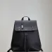 Saint Laurent Black Leather City Backpack with Metal Plaque Detail #B54561