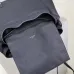 Saint Laurent Black Leather City Backpack with Metal Plaque Detail #B54561