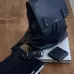 Saint Laurent Black Leather City Backpack with Metal Plaque Detail #B54561