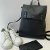 Saint Laurent Black Leather City Backpack with Metal Plaque Detail #B54561