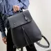 Saint Laurent Black Leather City Backpack with Metal Plaque Detail #B54561