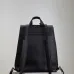 Saint Laurent Black Leather City Backpack with Metal Plaque Detail #B54561