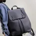 Saint Laurent Black Leather City Backpack with Metal Plaque Detail #B54561