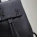 Saint Laurent Black Leather City Backpack with Metal Plaque Detail #B54561