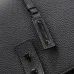 Saint Laurent Black Leather City Backpack with Metal Plaque Detail #B54561