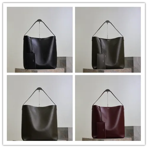Saint Laurent Bold Hobo Tote (819623) - South African Leather, Detachable Pouch, 37×42×16cm #B59983