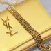 Saint Laurent CASSANDRE Chain Wallet (743364) - Gold, Italian Leather, Detachable Strap, 23×14×3cm #B59987