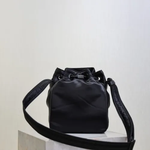 Saint Laurent Women's Nylon Crossbody Bag: Iconic YSL Logo with Drawstring Design for Modern Luxury Lovers #B57458