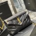 YSL AAA leather shoulder bag Black #B35784