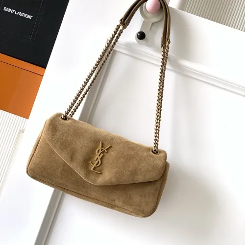 YSL CALYPSO Suede Chain Shoulder Bag, 26 x 14 x 7 cm #B63192