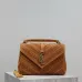 YSL Saint Laurent College Medium Studded Suede Crossbody size:24×17×6cm #B53688