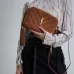 YSL Saint Laurent Lou suede camera bag brown size:23×16×6cm #B53689