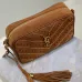 YSL Saint Laurent Lou suede camera bag brown size:23×16×6cm #B53689