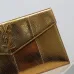 YSL Uptown Gold Snakeskin Clutch, 27 x 16 x 2 cm #B63194
