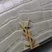 YSL VOLTAIRE Crocodile-Embossed Handbag, 24 x 15 x 5 cm #B63193