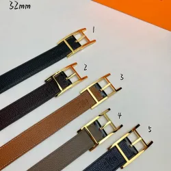 HERMES AAA+ Belts Luxury Design Fashion Original leather  Genuine packaging width:3.2cm #B53921