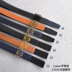 Loewe Leather Belts Luxury Design Fashion Original leather Genuine packaging width:3.2cm #B53946