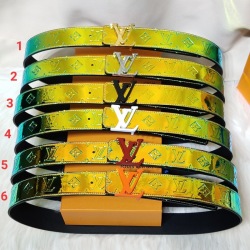 2020  AAA+ Leather Belts monogram prism LVshape W4cm #99896089