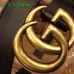 Leather Men's Gucci AAA+ black Belts double G buckle #9111462