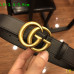 Leather Men's Gucci AAA+ black Belts double G buckle #9111462