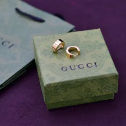 Gucci Heritage Gold Studs Classic Interlocking G Design earring #B52223