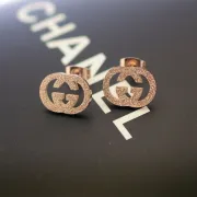 Gucci Heritage Gold Studs Classic Interlocking G Design earring #B52227