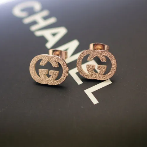 Gucci Heritage Gold Studs Classic Interlocking G Design earring #B52227