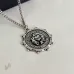 Saint Laurent Vintage Coin Pendant Necklace Anchor & Portrait Medallion Gold Silver Designer Jewelry #B65954