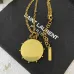 Saint Laurent Vintage Coin Pendant Necklace Anchor & Portrait Medallion Gold Silver Designer Jewelry #B65954