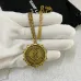 Saint Laurent Vintage Coin Pendant Necklace Anchor & Portrait Medallion Gold Silver Designer Jewelry #B65954