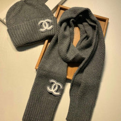 Chanel Wool knitted Scarf and cap #99911745