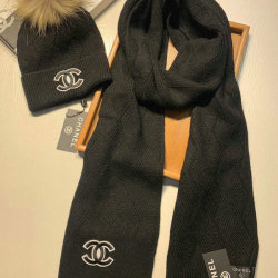 Chanel Wool knitted Scarf and cap #99911751