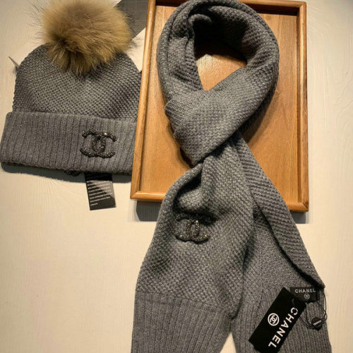 Chanel Wool knitted Scarf and cap #99911753