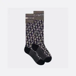 DIOR Monogram Jacquard Calf Socks #B59244