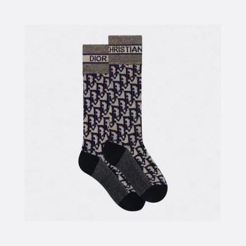 DIOR Monogram Jacquard Calf Socks #B59244