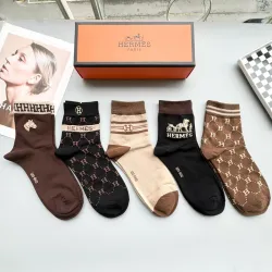 Hermes socks Five pairs per box #B51461