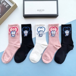 High quality  classic fashion design cotton socks hot sell brand gucci socks for  women and man 5 pairs #999930305