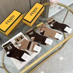 Socks  super classic featuring  double F logo  cotton  breathable and comfortable. #B59243