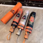 Hermes Three fold automatic folding umbrella #B34763