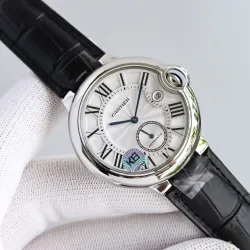 Cartier Blue Balloon Men Watch 1:1 good Black leather strap #B65826 Cartier Blue Balloon Men Watch 1:1 good Black leather strap #B65826