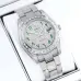 Rolex Stainless Steel Watch with Full Diamond Pave and Colored Sapphires #B46388