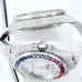 Rolex Stainless Steel Watch with Full Diamond Pave and Colored Sapphires #B46388