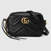 Gucci AAA+ 1:1 original GG Marmont matelasse mini Shoulder Bags black #9109694