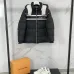 Gucci Black Puffer Jacket With White Stripes Unisex Style #B54502