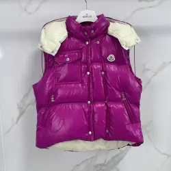 Moncler Pario Women's Red Hooded Down Vest #B54499