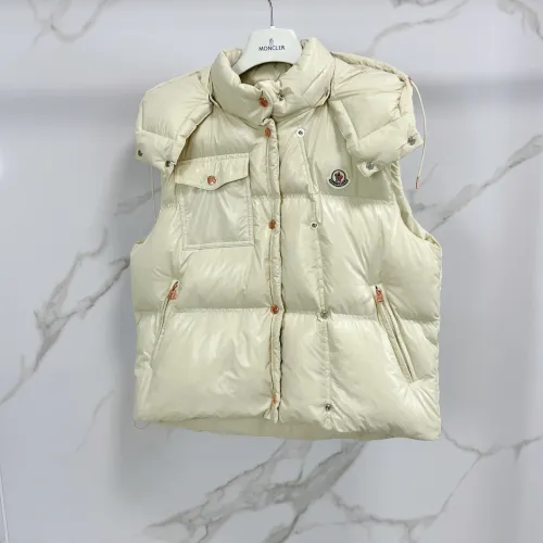 Moncler Pario Women's White Hooded Down Vest #B54500